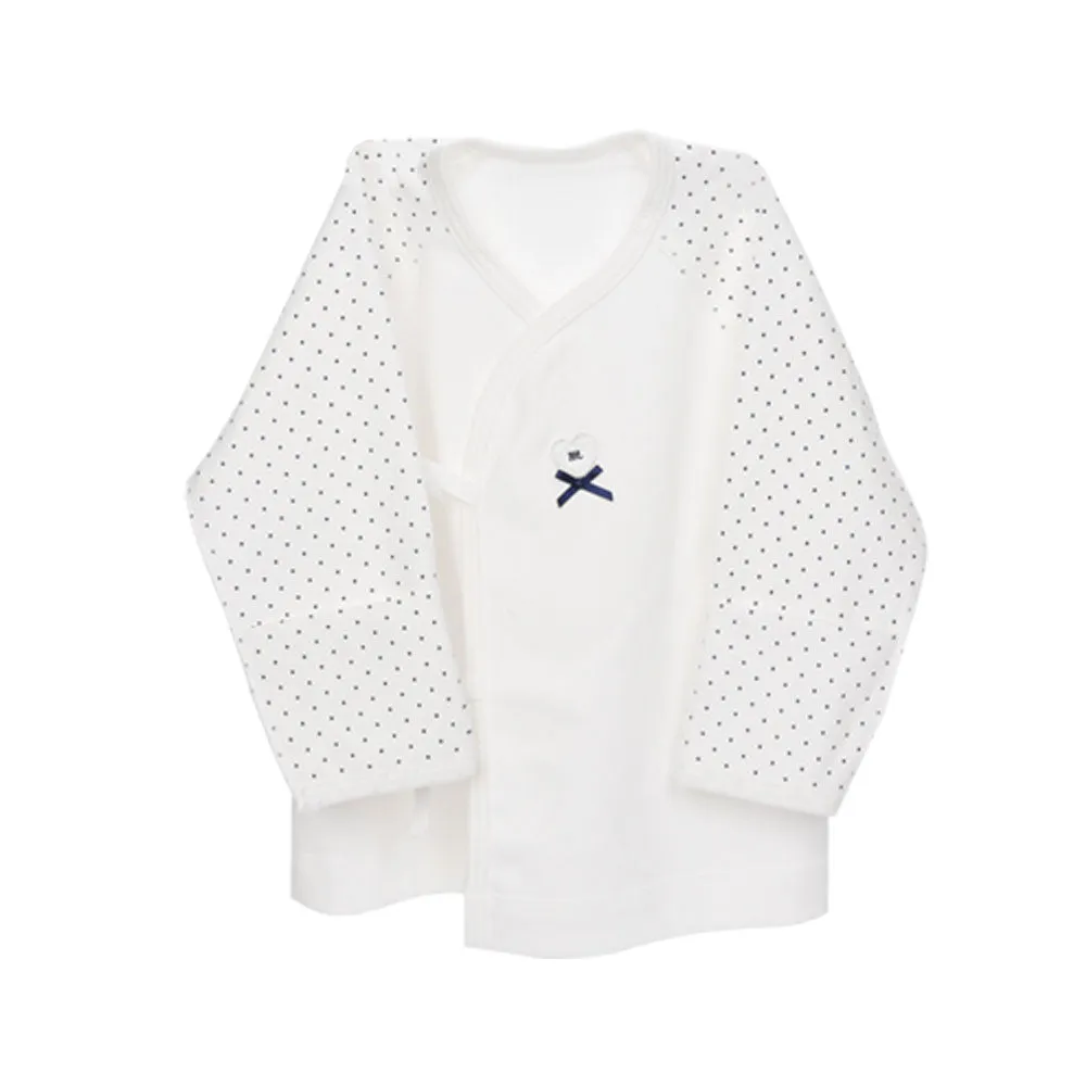 오가닉 엔젤 네이비 배냇저고리 세트 <br /> Organic Angel Navy Newborn Clothes Set