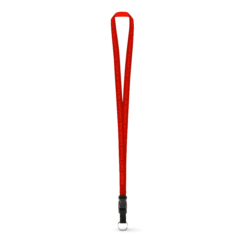 1/2" Woven Lanyard - Embroidered