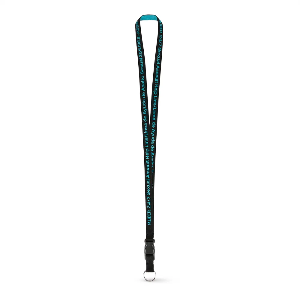 1/2" Woven Lanyard - Embroidered
