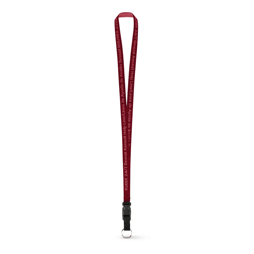 1/2" Woven Lanyard - Embroidered