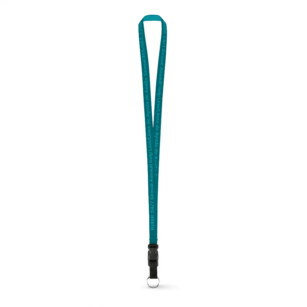 1/2" Woven Lanyard - Embroidered