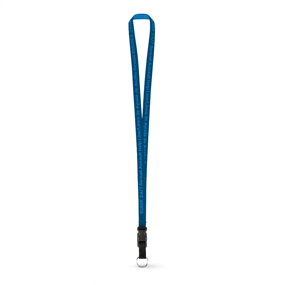 1/2" Woven Lanyard - Embroidered