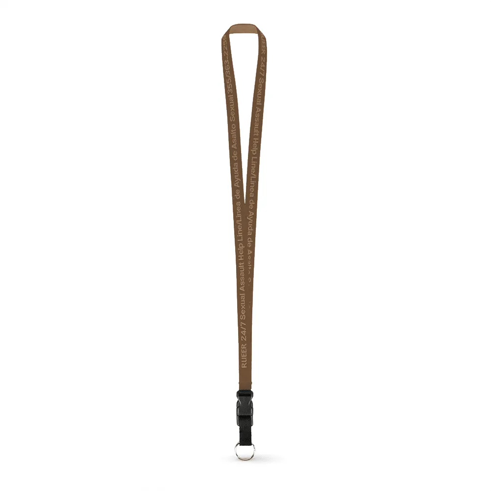1/2" Woven Lanyard - Embroidered