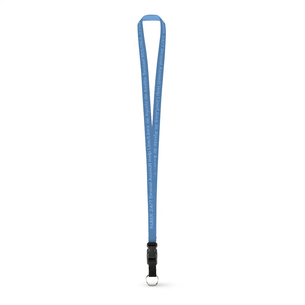 1/2" Woven Lanyard - Embroidered