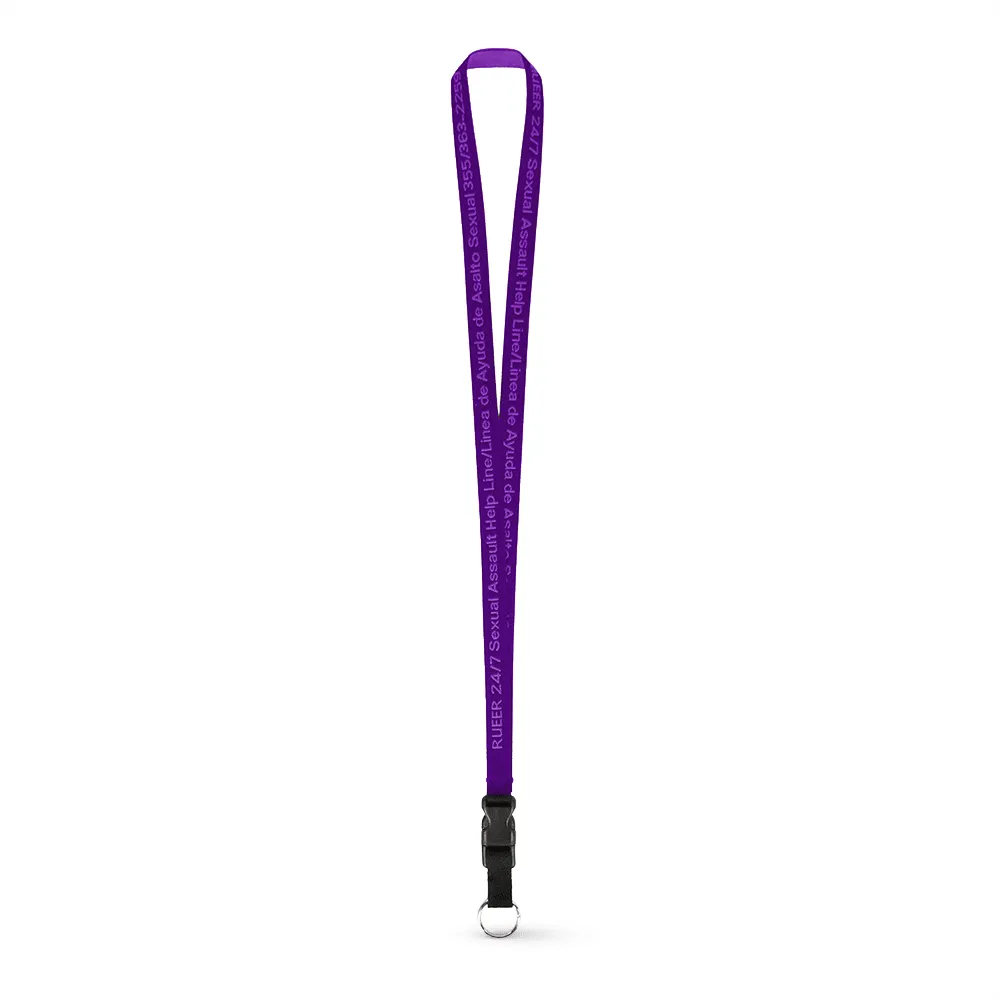 1/2" Woven Lanyard - Embroidered