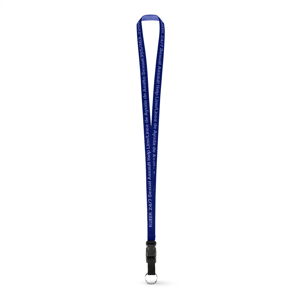 1/2" Woven Lanyard - Embroidered