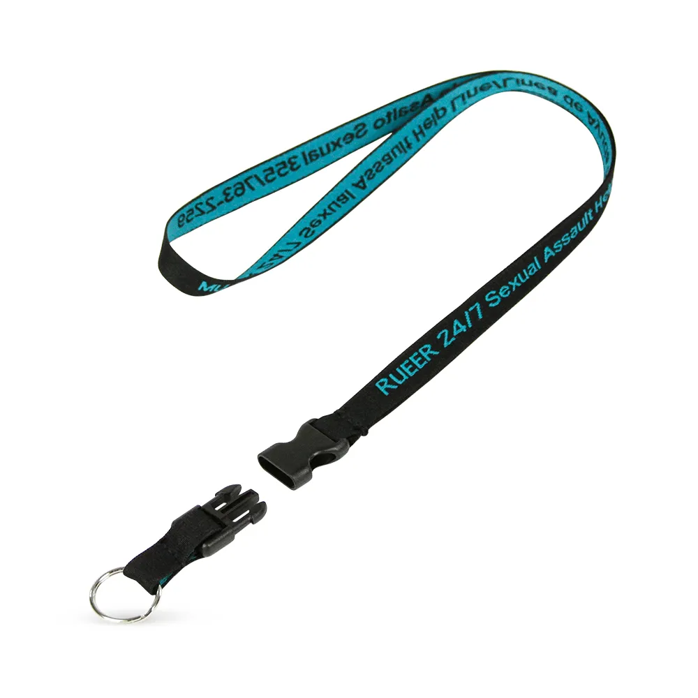 1/2" Woven Lanyard - Embroidered