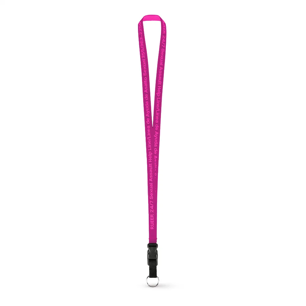 1/2" Woven Lanyard - Embroidered