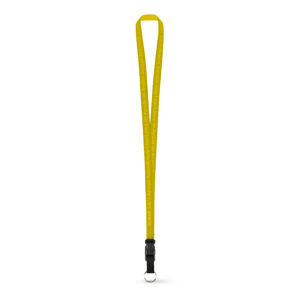 1/2" Woven Lanyard - Embroidered