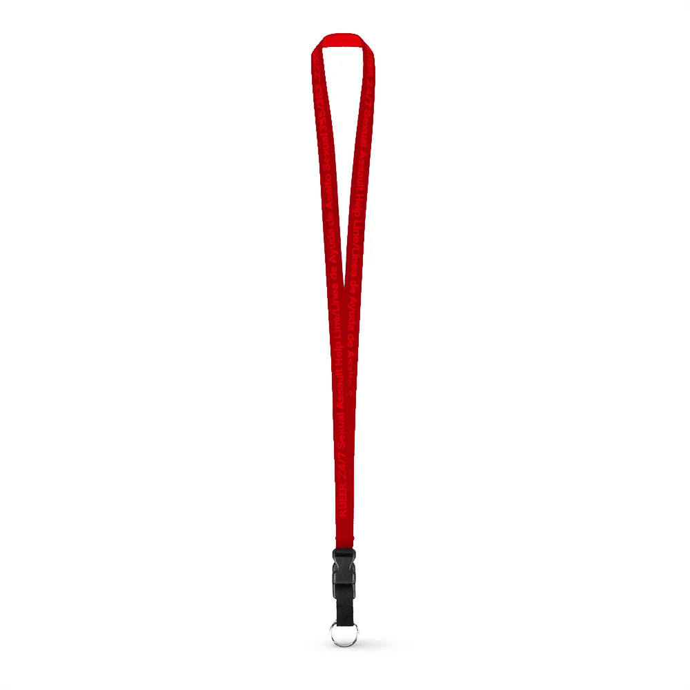 1/2" Woven Lanyard - Embroidered