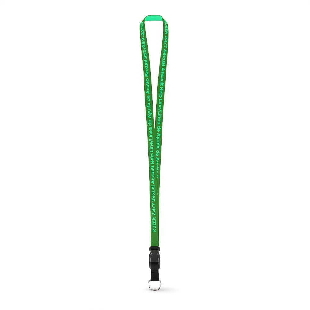 1/2" Woven Lanyard - Embroidered