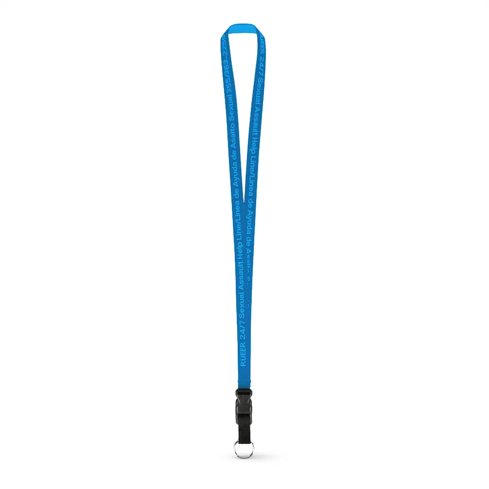 1/2" Woven Lanyard - Embroidered