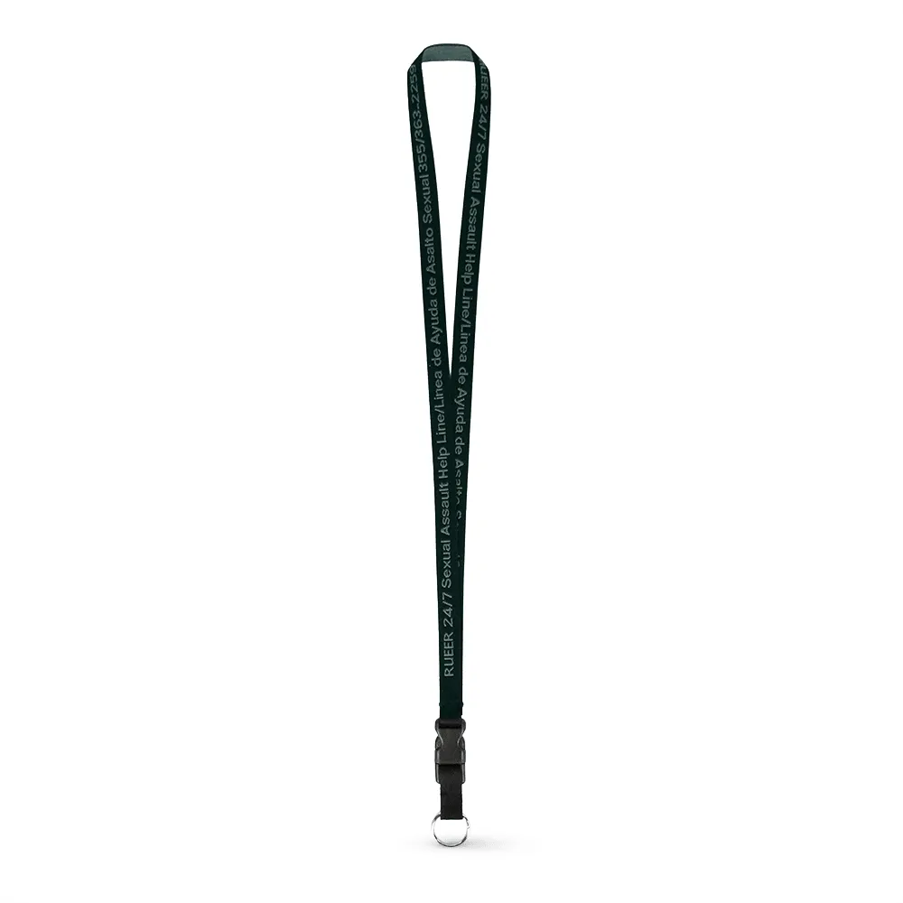 1/2" Woven Lanyard - Embroidered