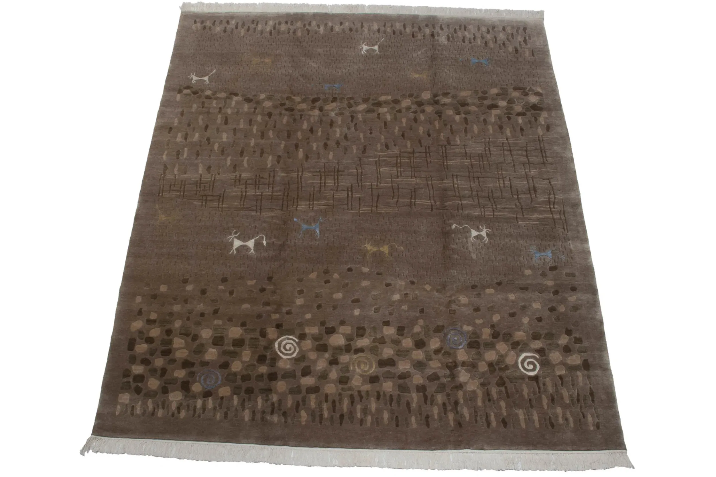 8x10 Indian Folk Art Design Carpet