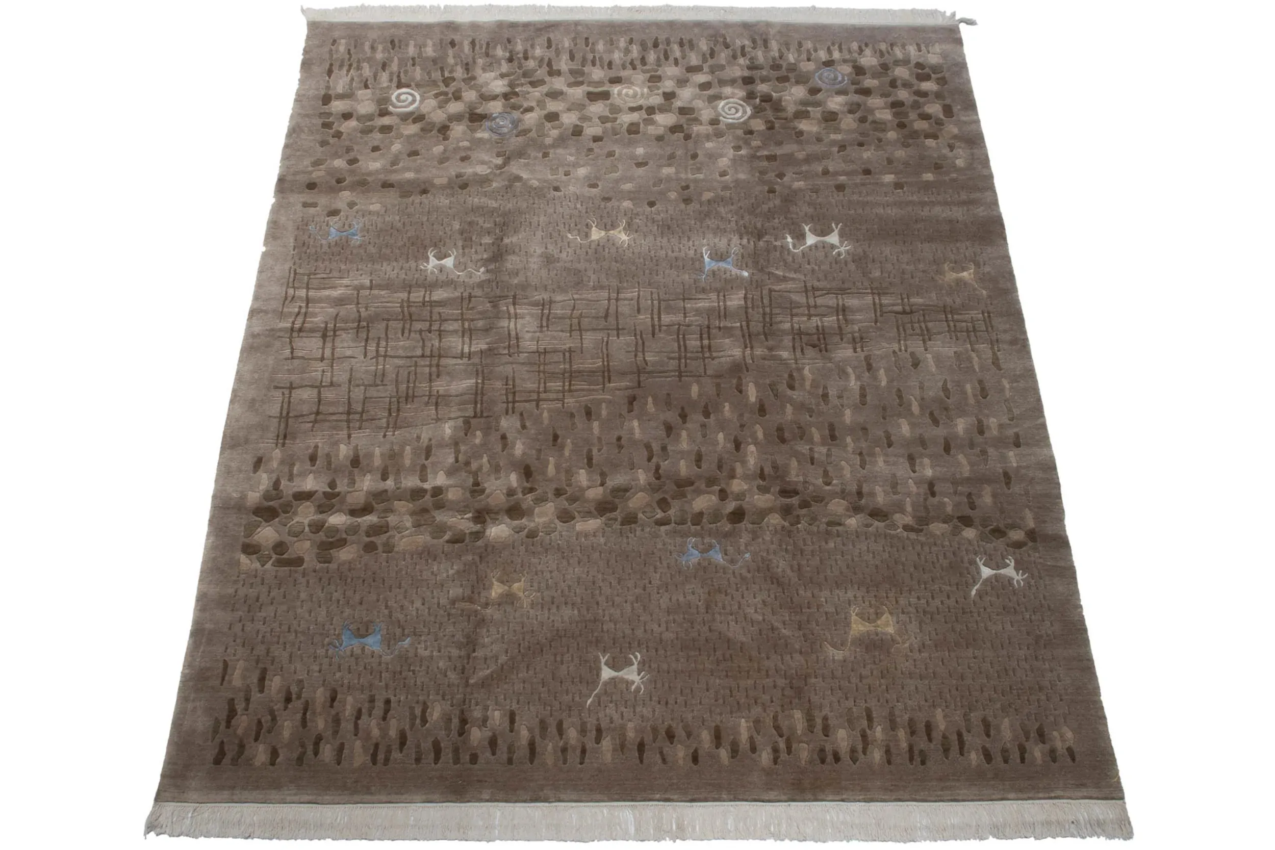 8x10 Indian Folk Art Design Carpet