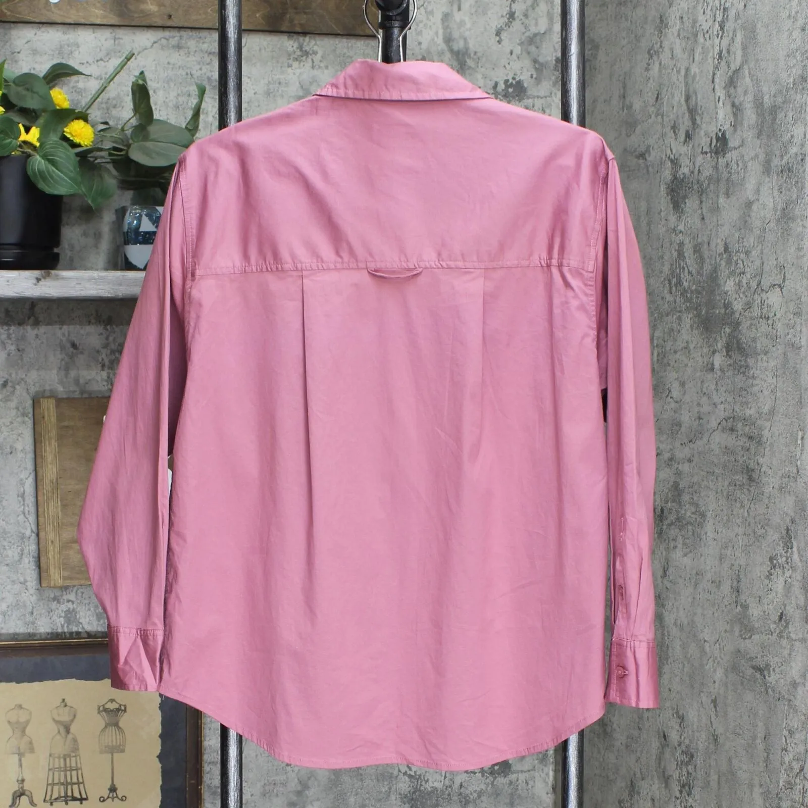 A New Day Women's Long Sleeve Oversized Button-Down Boyfriend Shirt K9867
