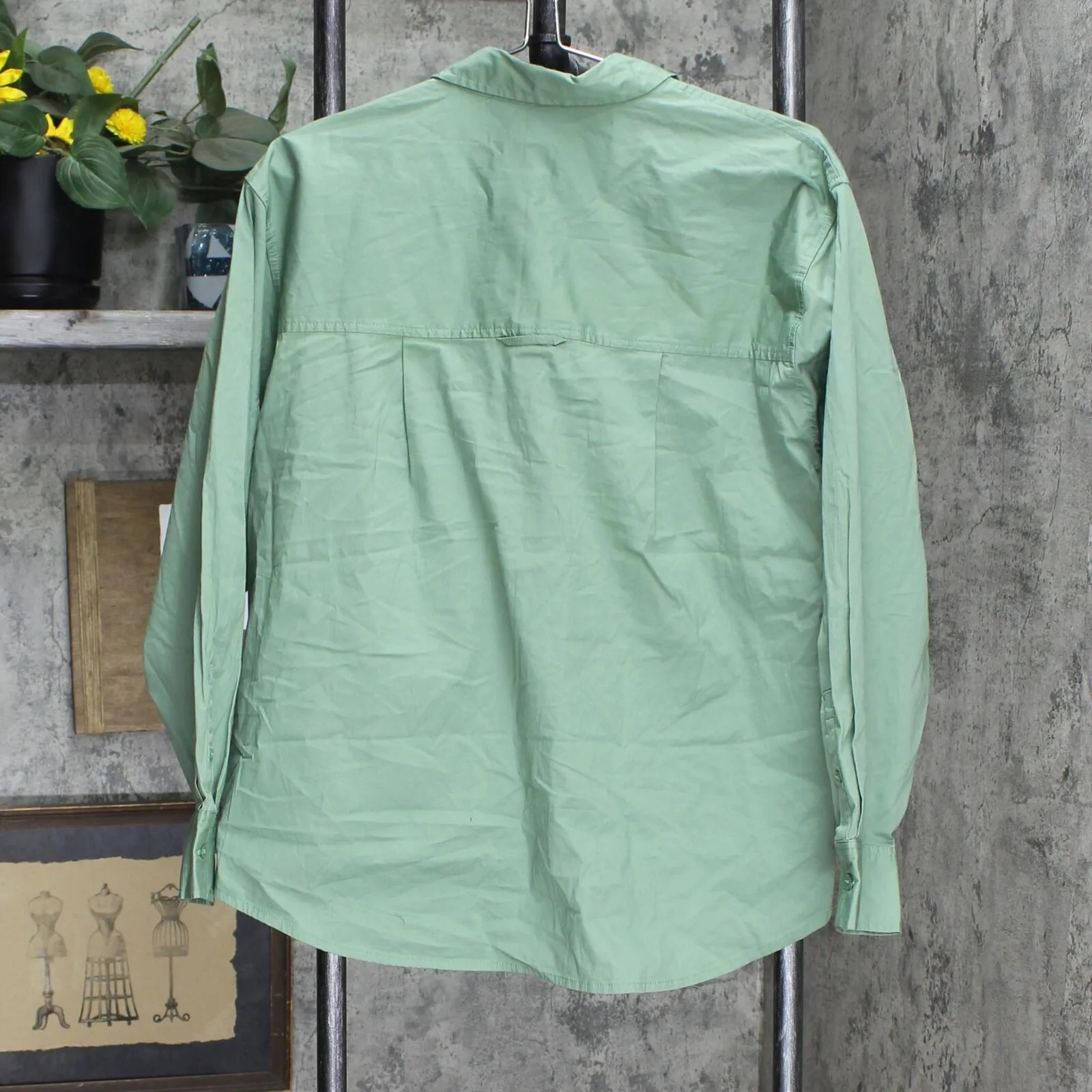A New Day Women's Long Sleeve Oversized Button-Down Boyfriend Shirt K9867