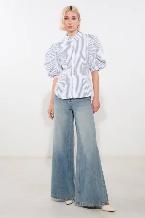 A Striped Woven Top
