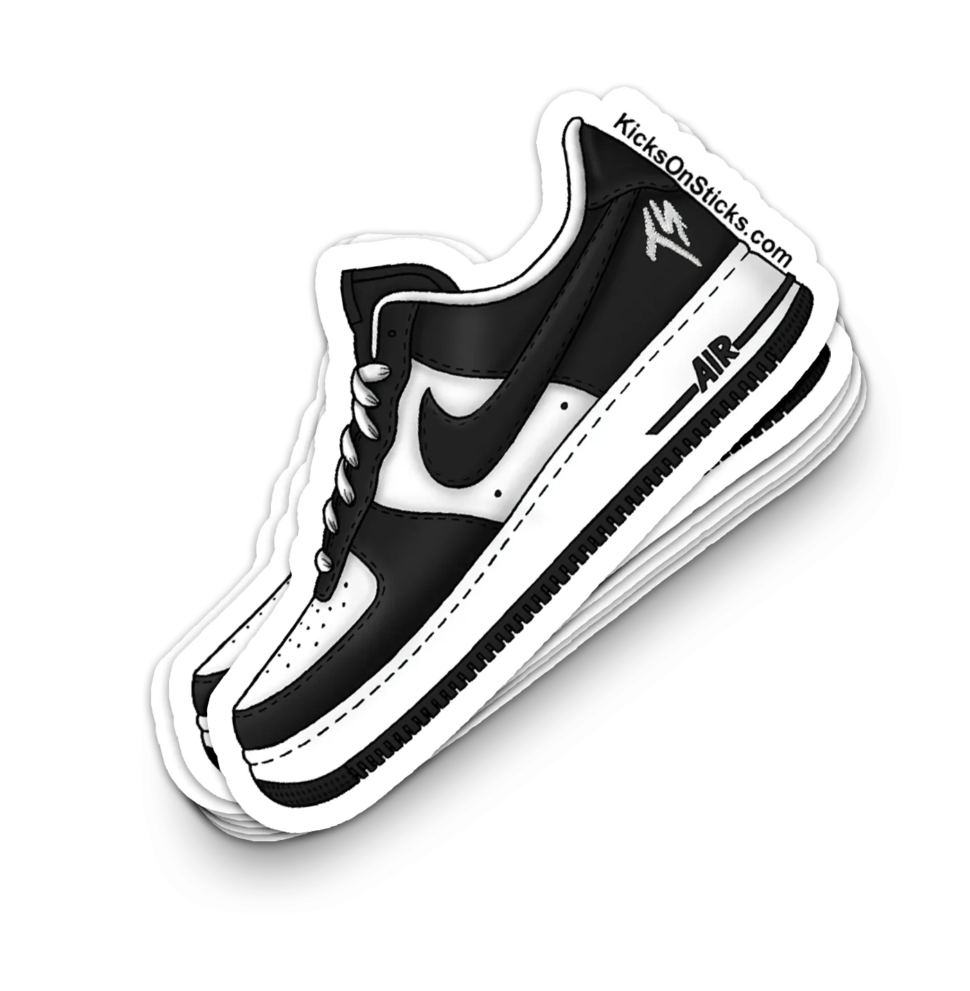 Air Force 1 Low "TS Black White" Sneaker Sticker