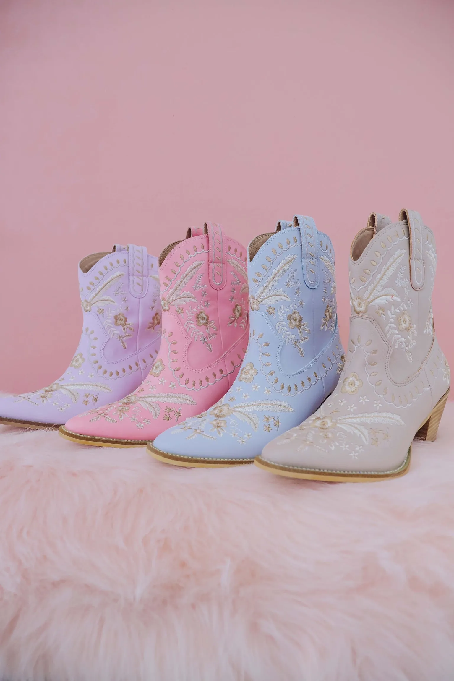 Aspen Floral Embroidered Booties- 4 Colors