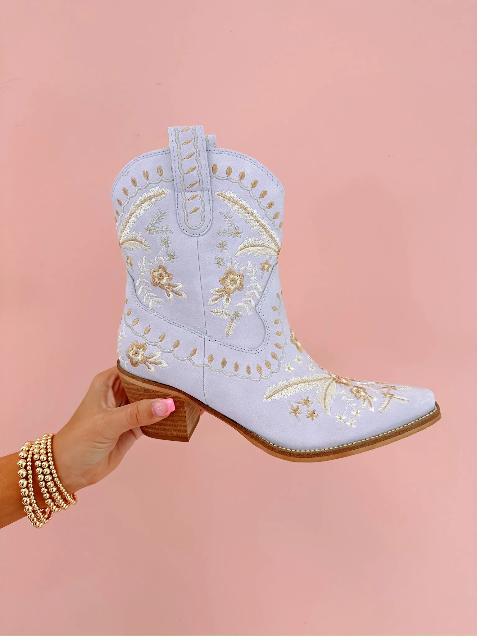 Aspen Floral Embroidered Booties- 4 Colors