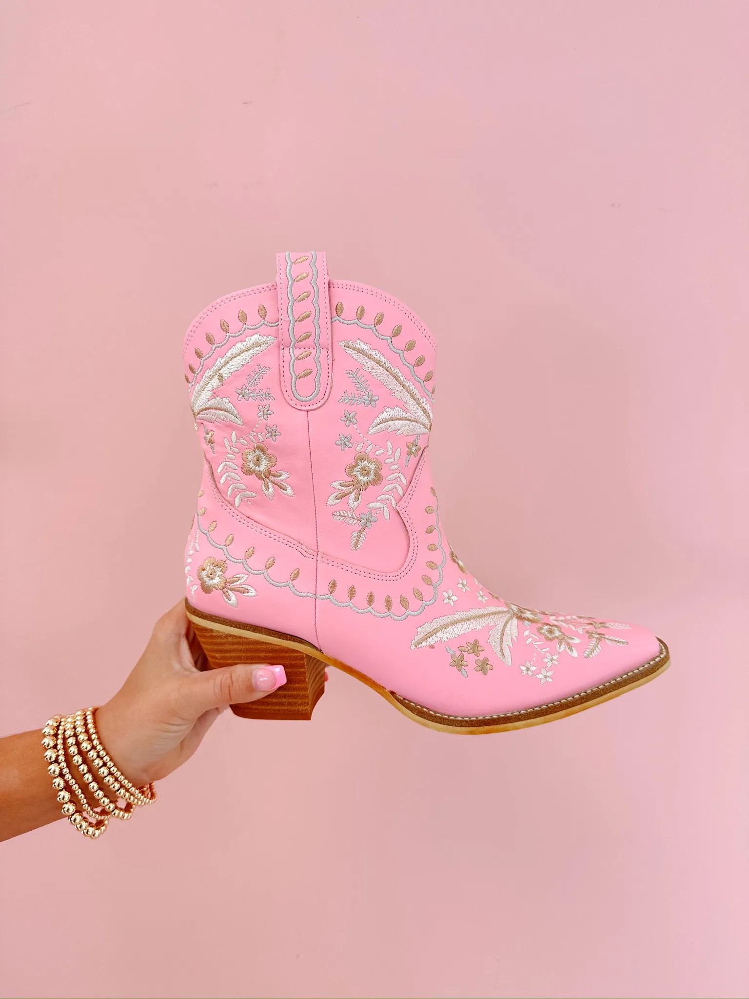 Aspen Floral Embroidered Booties- 4 Colors