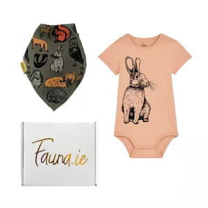 Baby Gift Box | Organic Cotton Two Piece with Rabbit Onesie