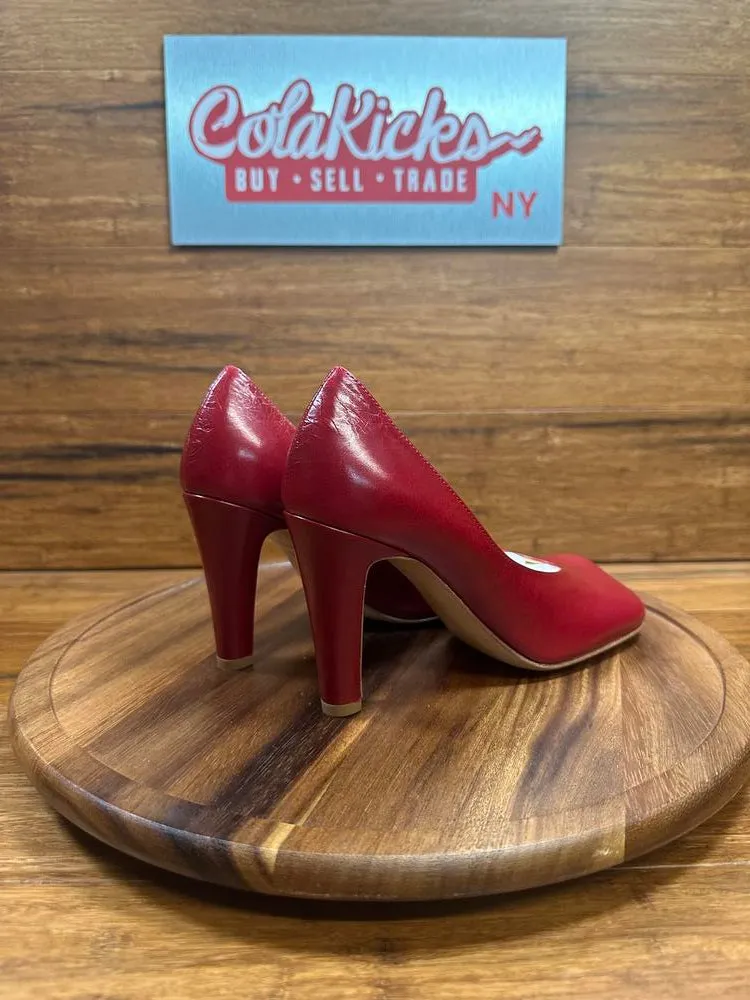 Bottega Veneta BLOC Calf High Heel Pumps Red (Women's)