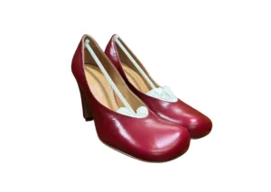 Bottega Veneta BLOC Calf High Heel Pumps Red (Women's)