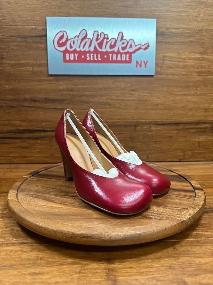 Bottega Veneta BLOC Calf High Heel Pumps Red (Women's)