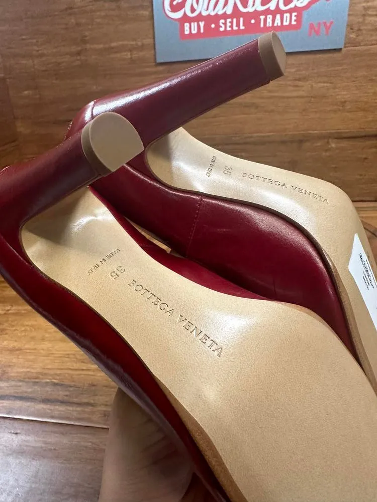 Bottega Veneta BLOC Calf High Heel Pumps Red (Women's)