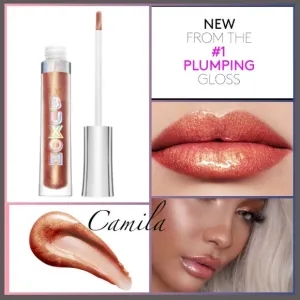 Brand new Buxom Full-On Plumping Lip Polish Top Coat - Camila! (Golden Peach with Gold Sparkle Top Coat) Retails $24 