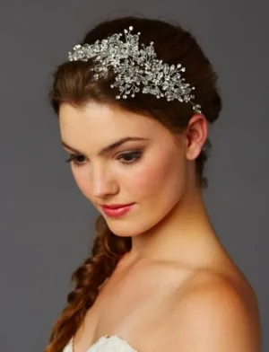 Bridal Hair Vine with Lavish with Crystal Sprays