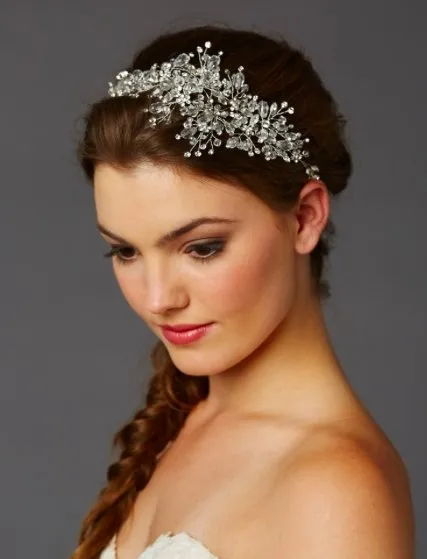 Bridal Hair Vine with Lavish with Crystal Sprays