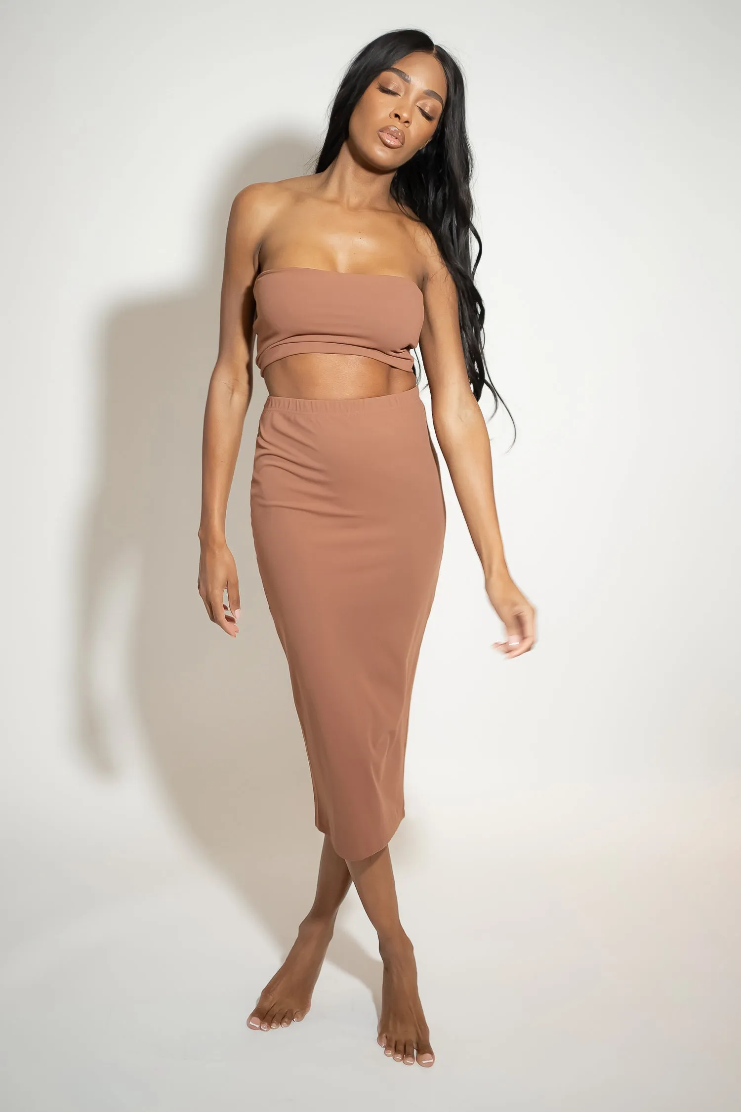 Celina Midi Skirt - Toasted Coconut