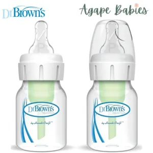 Dr Brown's PP Narrow-Neck Options  Bottle 2 OZ/60 ML , Twin-PK