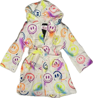FLOWERS BY ZOE- Air BrushNeon Smiley Bath Robe