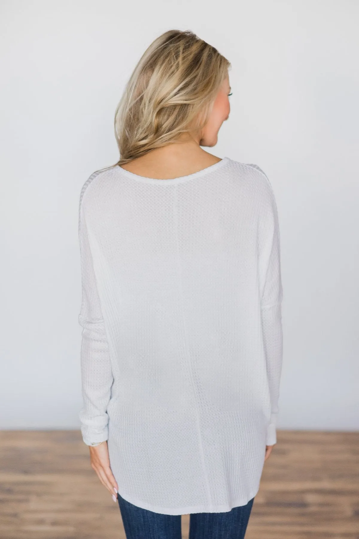 Forever Enough White Button Top