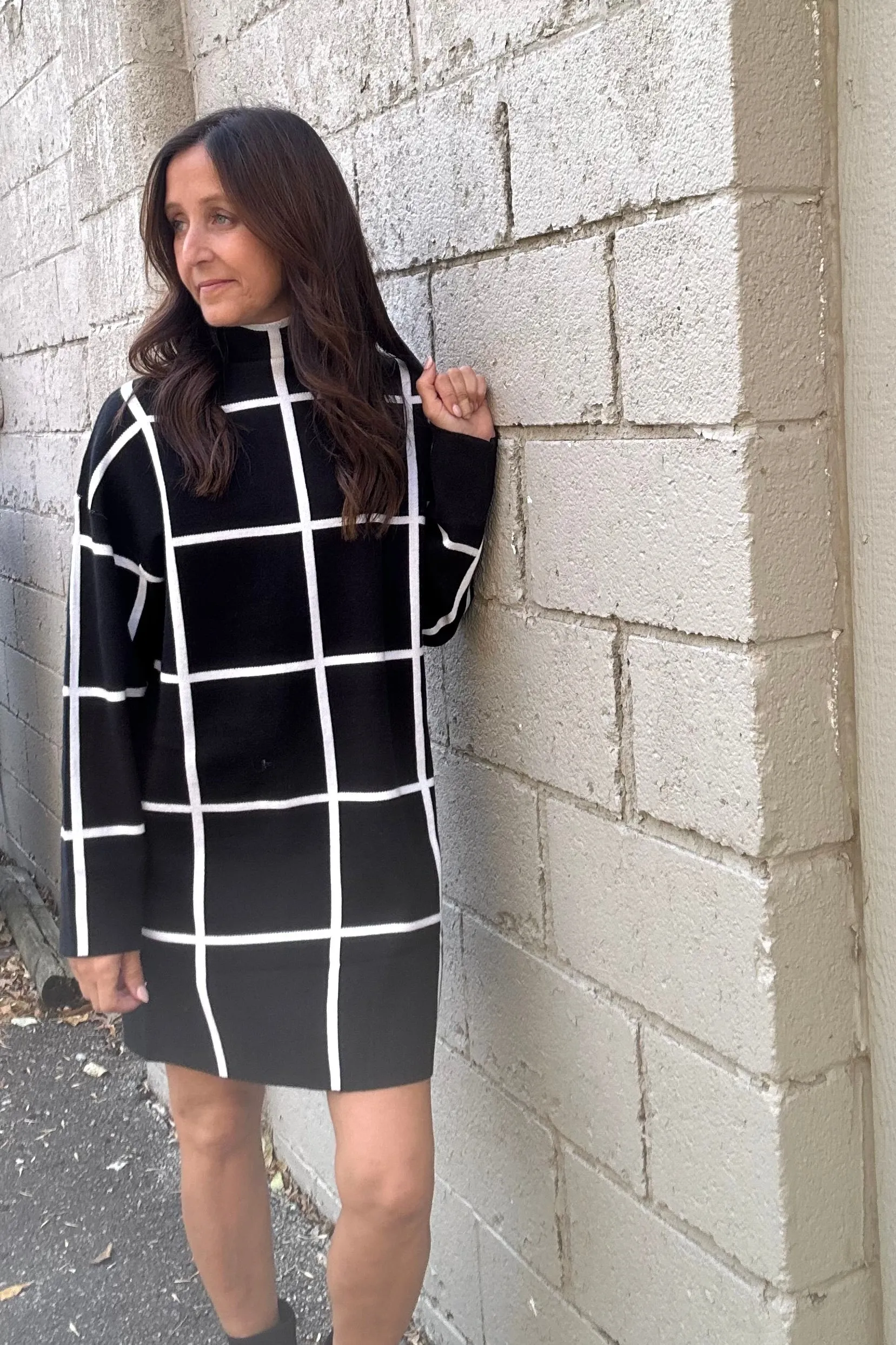 Gwen High Neck Sweater Dress