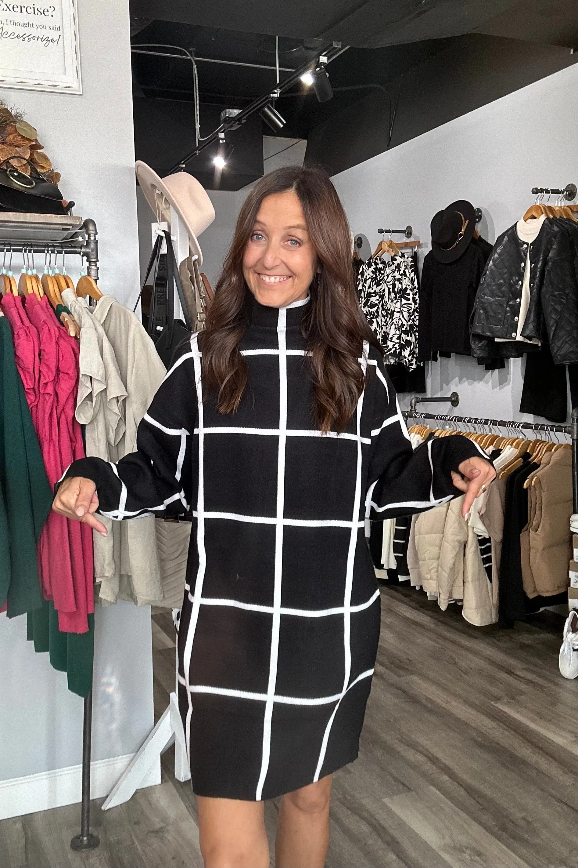 Gwen High Neck Sweater Dress