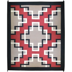 Hand-Woven Navajo Style Southwestern Design Rug (Size 12.2 X 14.7) Cwral-7632