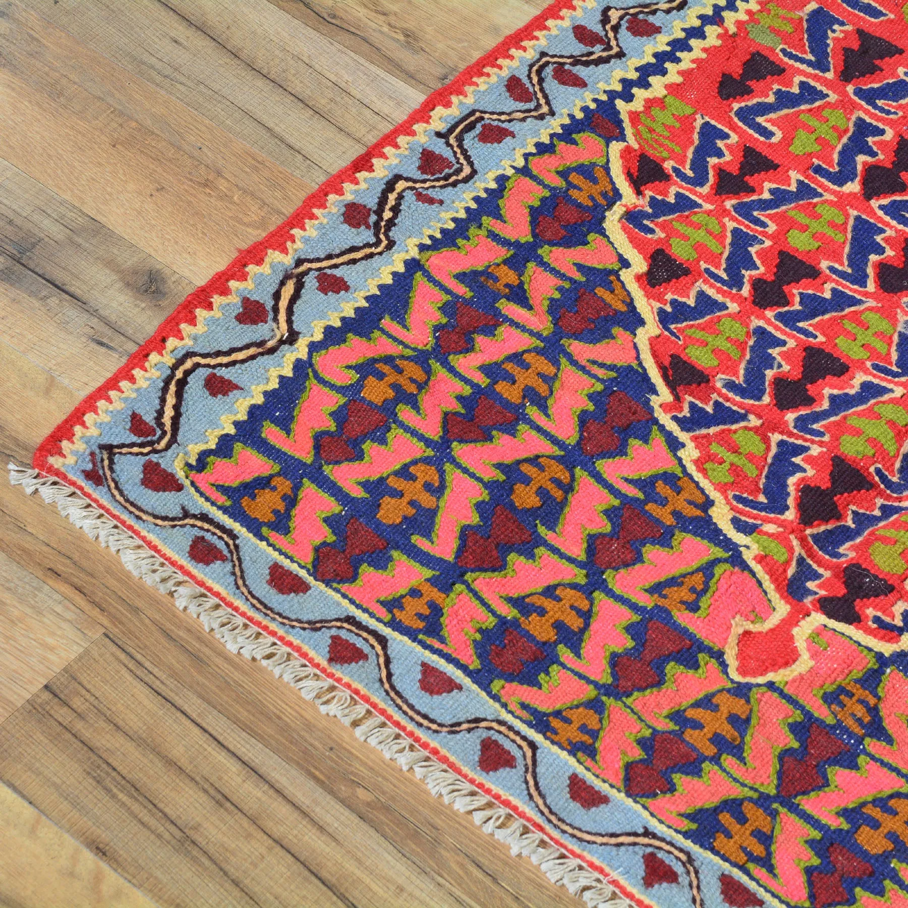 Hand-Woven Persian Senneh Kilim Tribal Design Handmade Wool Rug (Size 2.5 X 3.7) Brral-5001