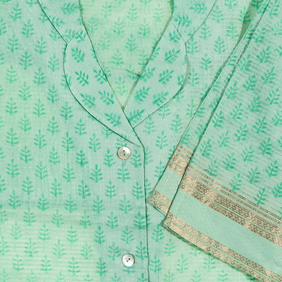 Hand Woven Silk & Cotton Long Pyjamas