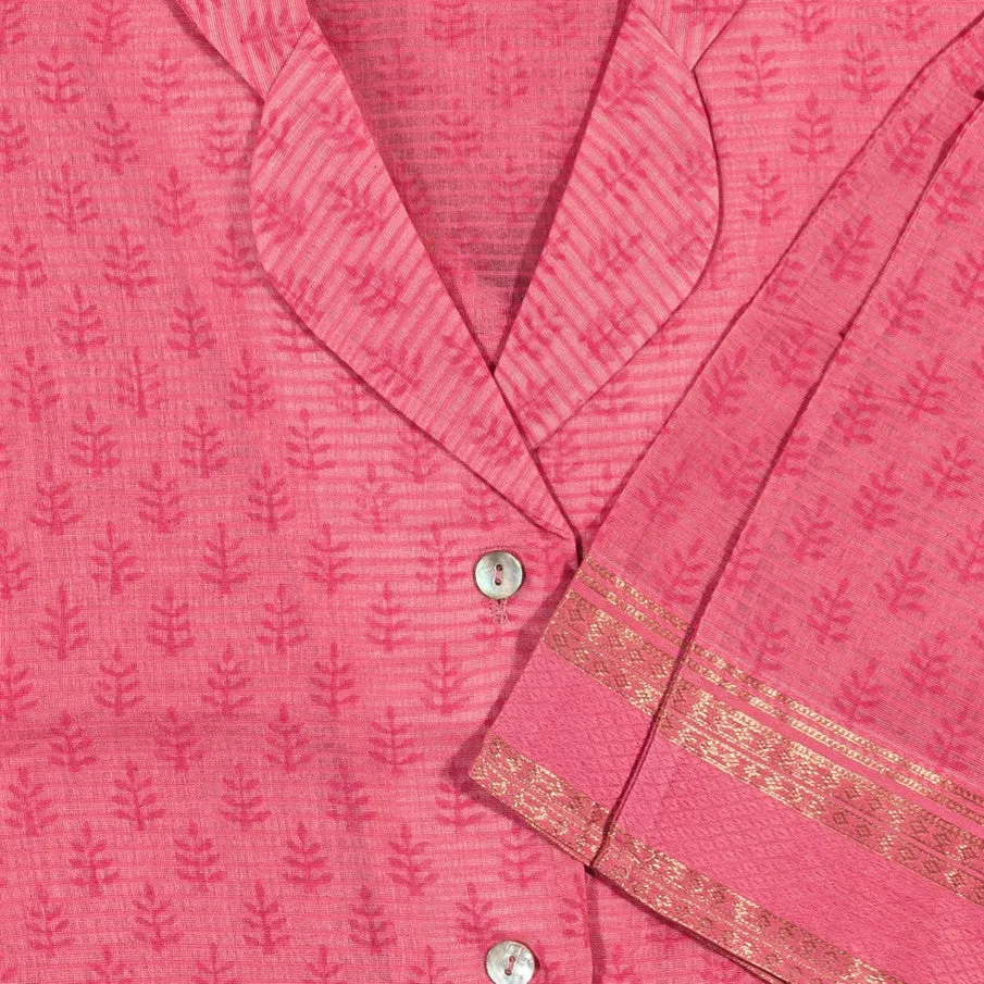 Hand Woven Silk & Cotton Long Pyjamas