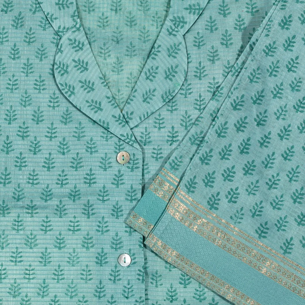 Hand Woven Silk & Cotton Long Pyjamas