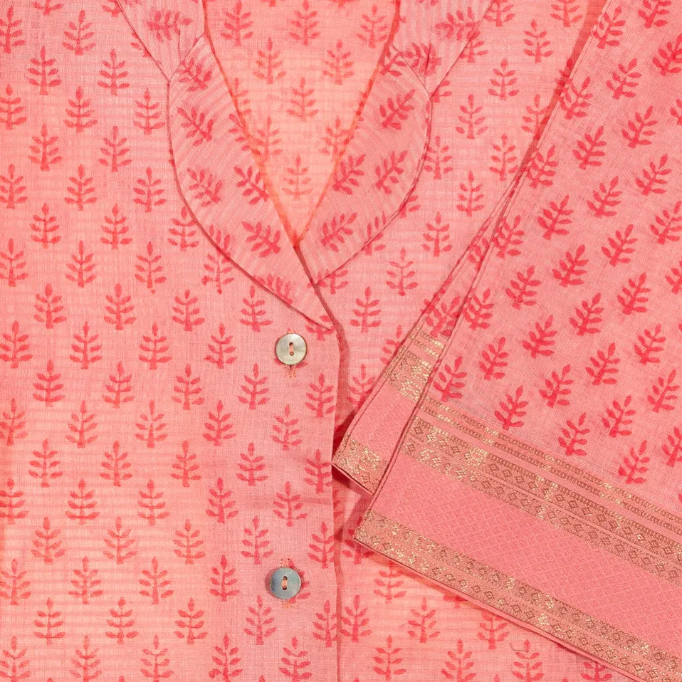 Hand Woven Silk & Cotton Long Pyjamas