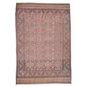 Hand-Woven Soumak Tribal Design Wool Area Rug (Size 5.4 X 9.6) Brrsf-1599