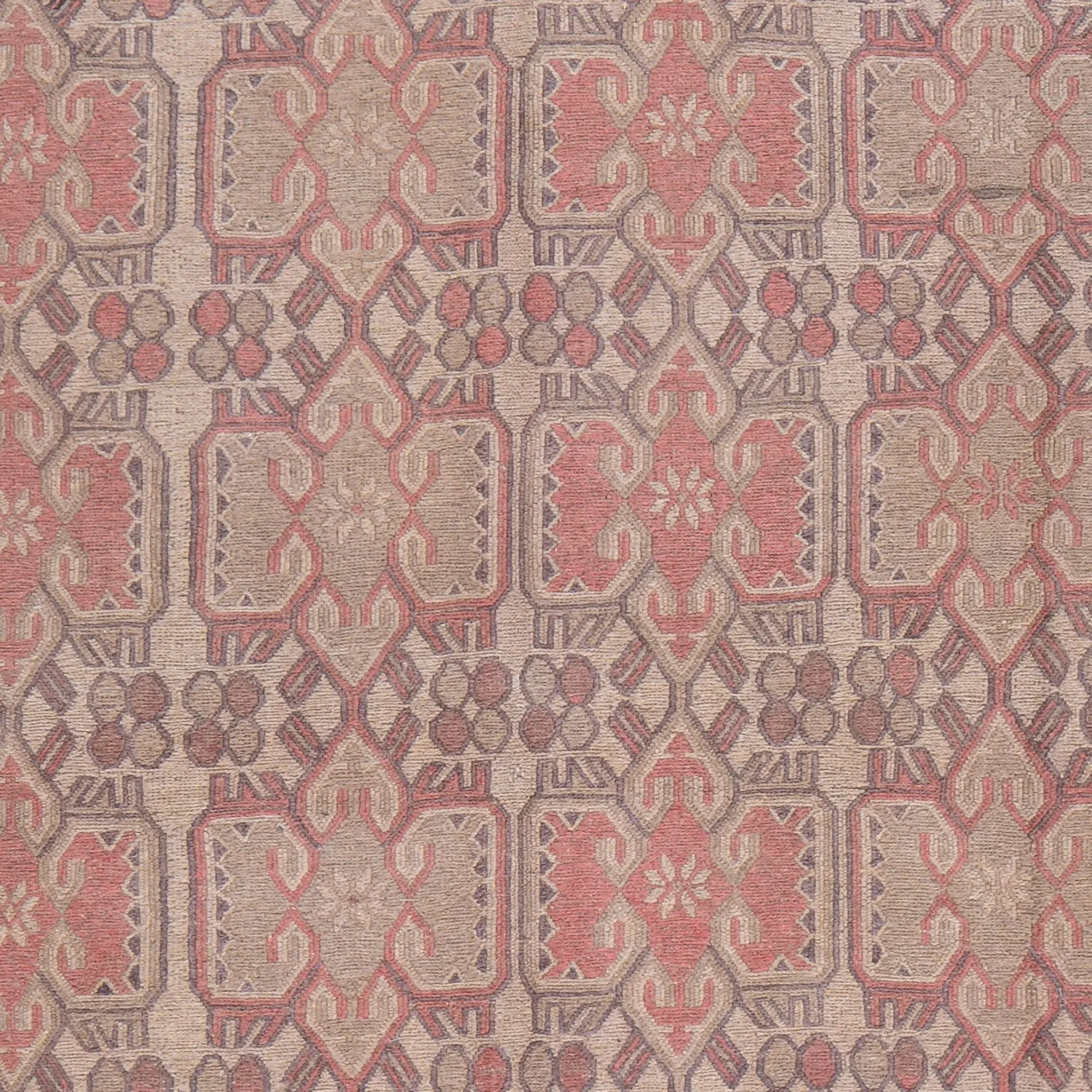 Hand-Woven Soumak Tribal Design Wool Area Rug (Size 5.4 X 9.6) Brrsf-1599