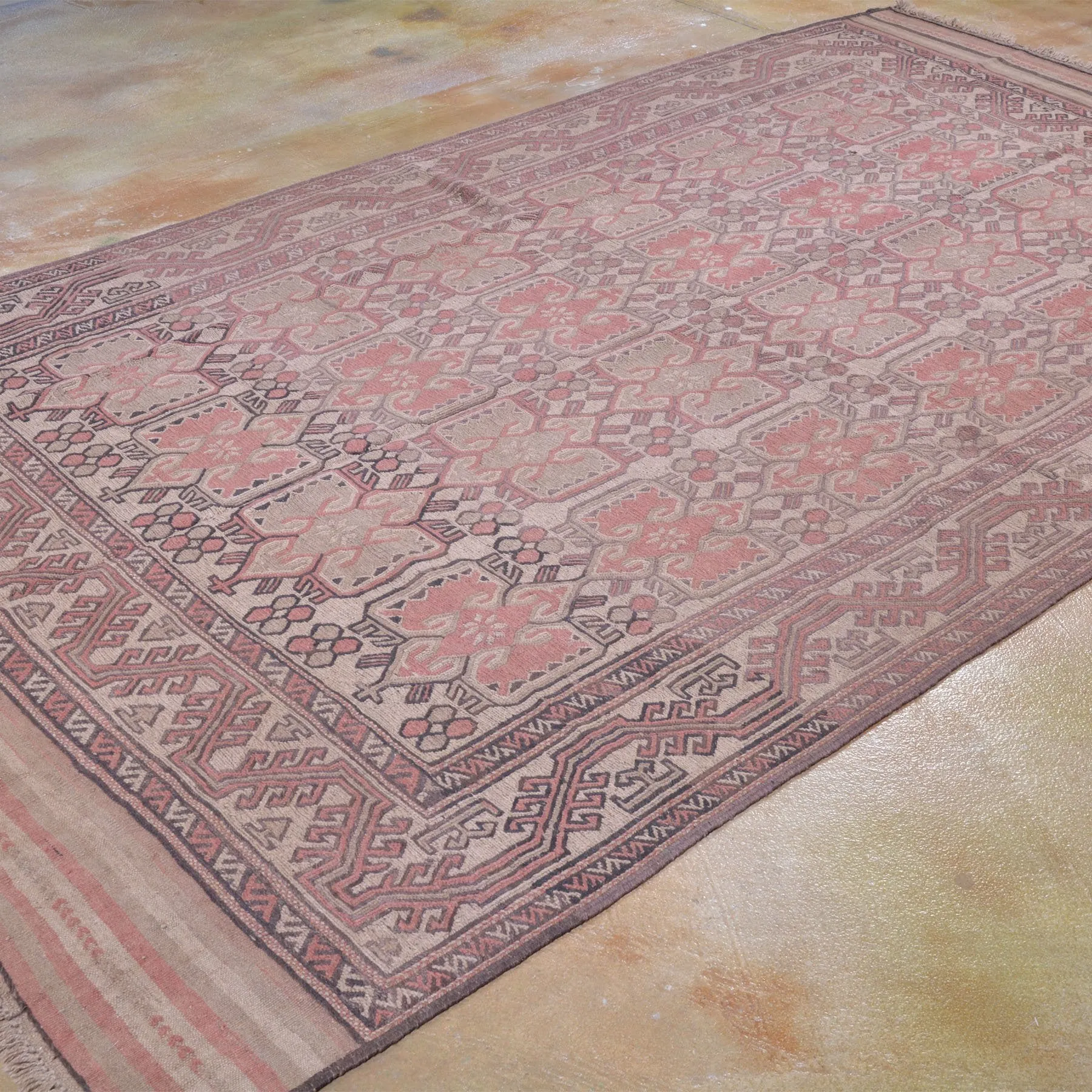 Hand-Woven Soumak Tribal Design Wool Area Rug (Size 5.4 X 9.6) Brrsf-1599