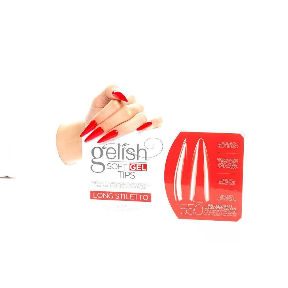 HARMONY GELISH Soft Gel - Tips Long Stiletto